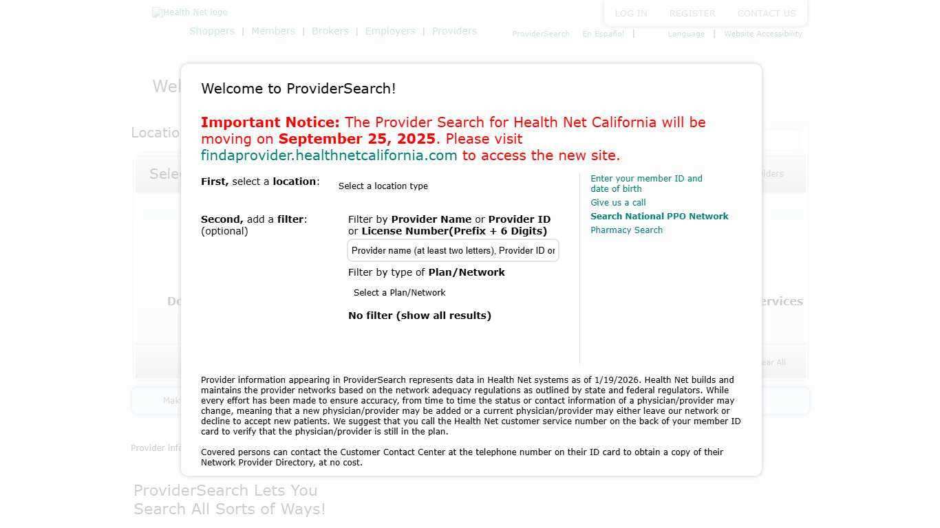 ProviderSearch | Health Net